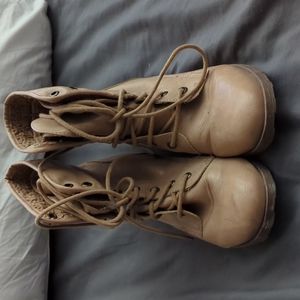 Beige booties